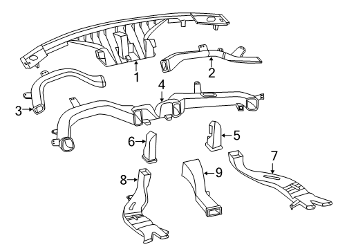 2020 Nissan Pathfinder Ducts Diagram 2