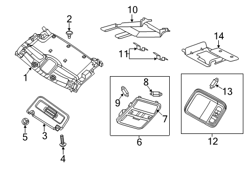 2021 Nissan NV Interior Trim - Roof Diagram 1