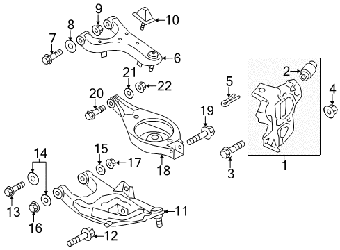 Link COMPL-Rear Suspension Lower, Front Diagram for 551A1-5ZA1A