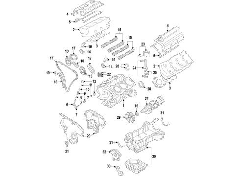 2020 Nissan Pathfinder Engine Parts, Mounts, Cylinder Head & Valves, Camshaft & Timing, Oil Pan, Oil Pump, Crankshaft & Bearings, Pistons, Rings & Bearings, Variable Valve Timing Diagram 2