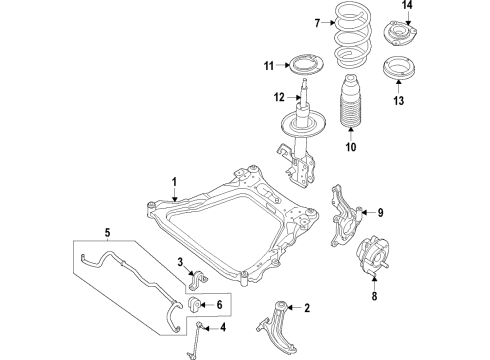 Stabilizer Assy-Front Diagram for 54610-6LB2A