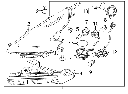 2020 Nissan 370Z Bulbs Diagram 1