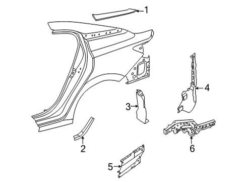 2021 Nissan Sentra Exterior Trim - Quarter Panel Diagram