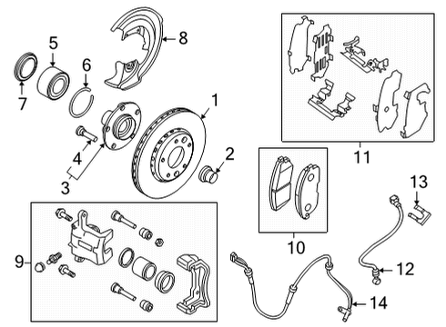 2020 Nissan Sentra Brake Components Diagram 1