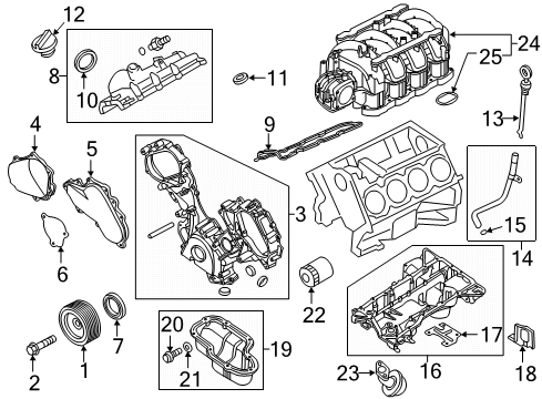 COVER ASSY-FRONT,TIMING CHAIN Diagram for 13500-1LA2A
