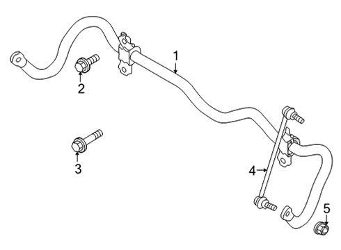 STABILIZER Assembly Front Diagram for 54610-6RR0C