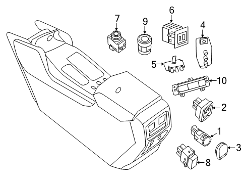 2020 Nissan Pathfinder Center Console Diagram 2