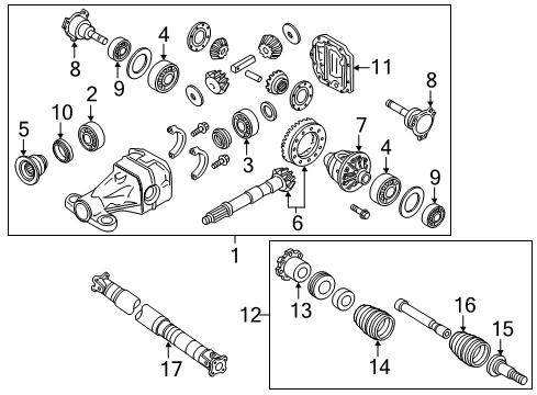 2021 Nissan Armada Axle & Differential - Rear Diagram