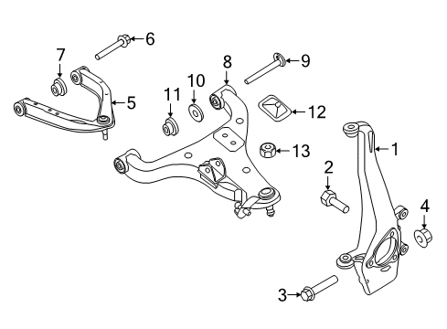 2021 Nissan Armada Front Suspension Components Diagram 1
