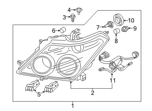 2020 Nissan Armada Headlamps Diagram