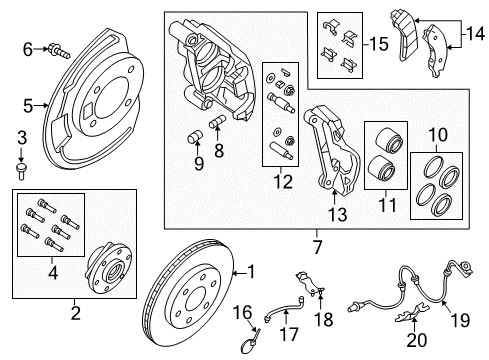 2021 Nissan Titan Brake Components Diagram 1