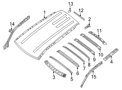 2020 Nissan Pathfinder Roof & Components Diagram 2