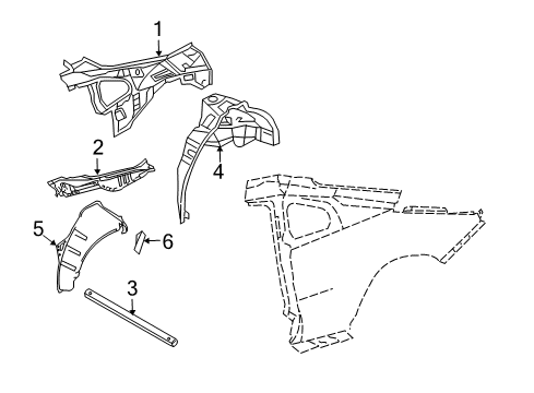 2020 Nissan 370Z Inner Structure - Quarter Panel Diagram 2