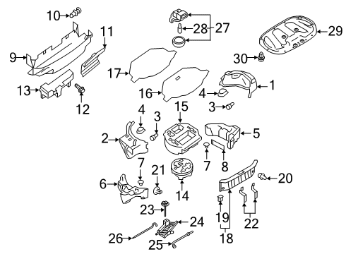 2020 Nissan 370Z Interior Trim - Rear Body Diagram 1