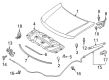 Diagram for 2021 Nissan Armada Hood Latch - 65601-6JK0A