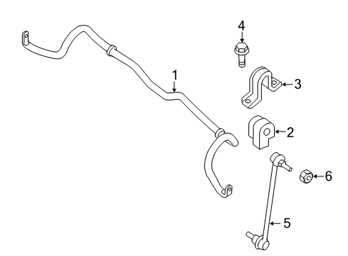 Stabilizer-Front Diagram for 54611-3SH0A