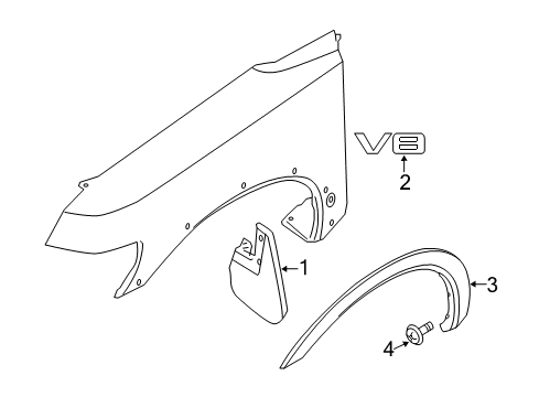 Mud Guard Set-Front Fender, Right Diagram for 63850-7S89E
