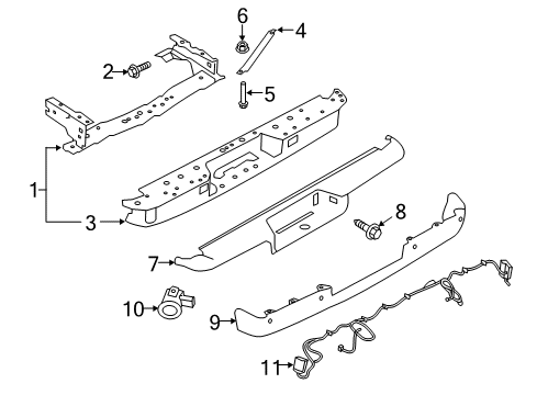 Fascia Kit-Rear Bumper Diagram for 85022-EZ40C