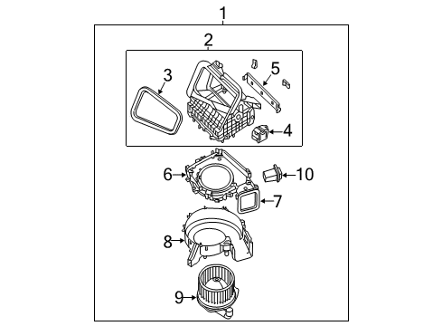 Motor Assembly Blower Diagram for 27226-1PA0A