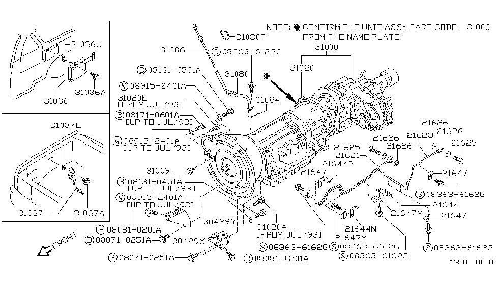 Nissan 31000-45X02 Automatic Transmission Assembly