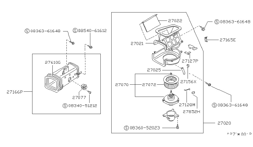 Nissan 27235-D4500 Case Blower