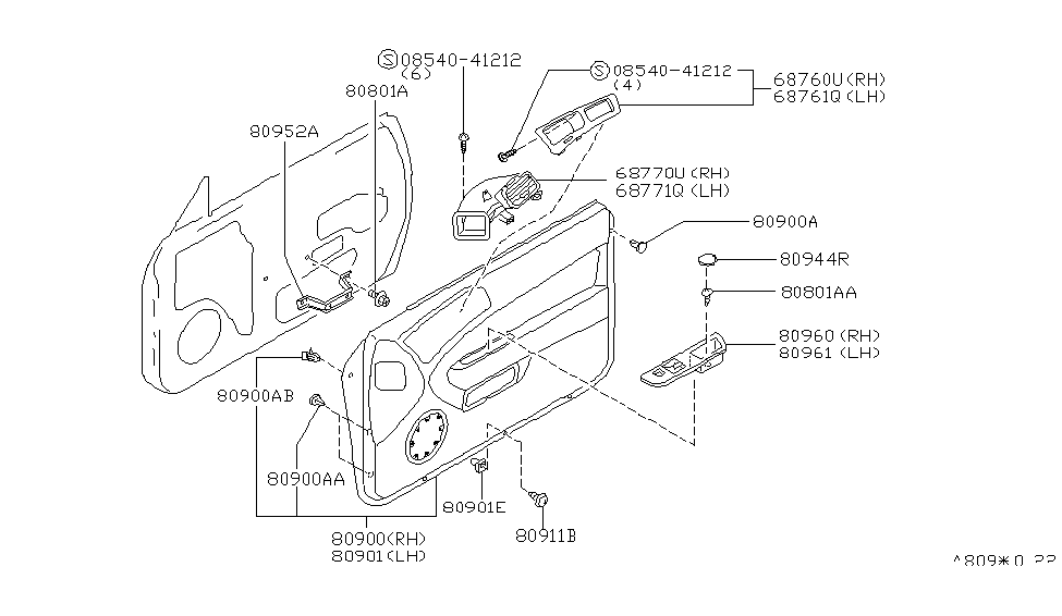 Nissan 68761-65F00 Grille-Ventilator,LH