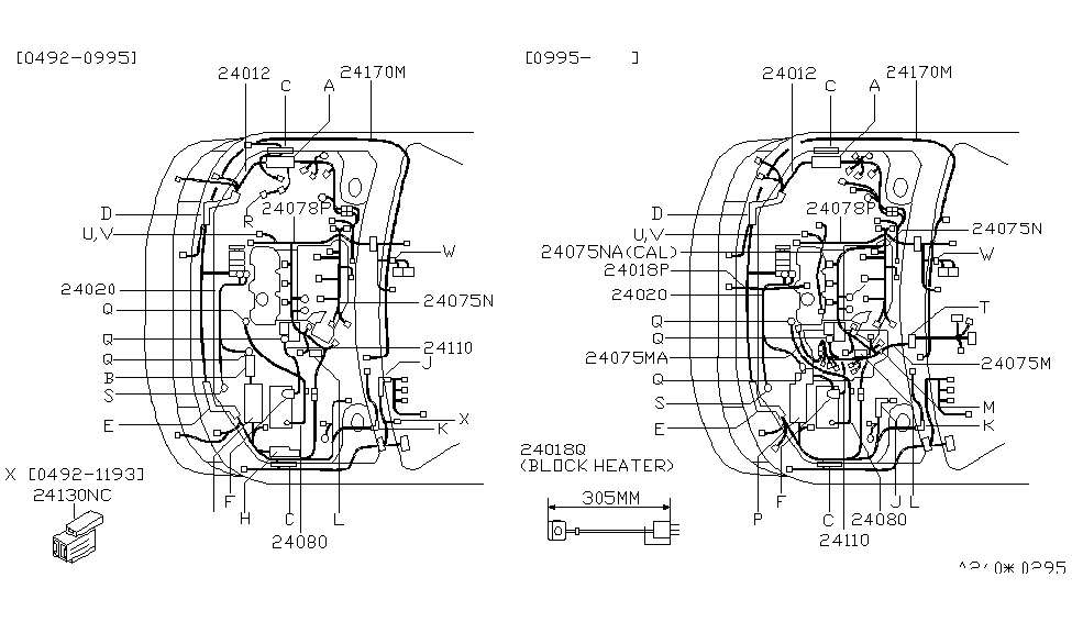 Nissan 24077-1B020 Harness-Engine,Sub
