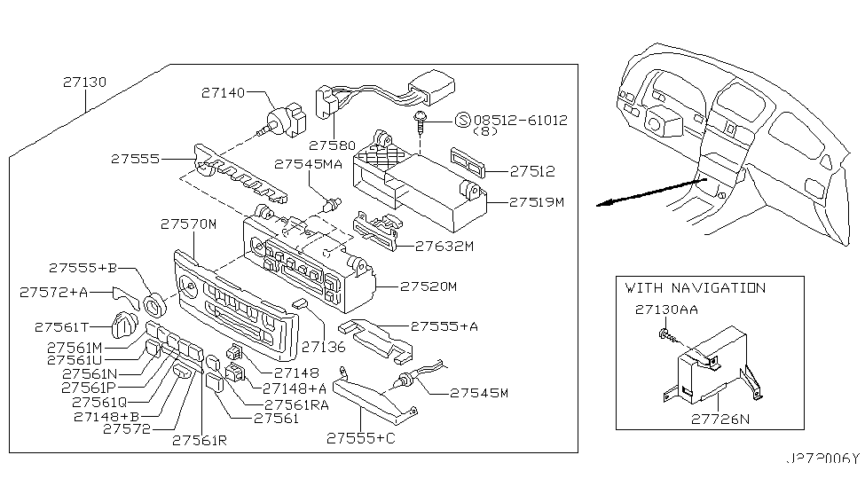 Nissan 27566-2Y070 Button-Defroster