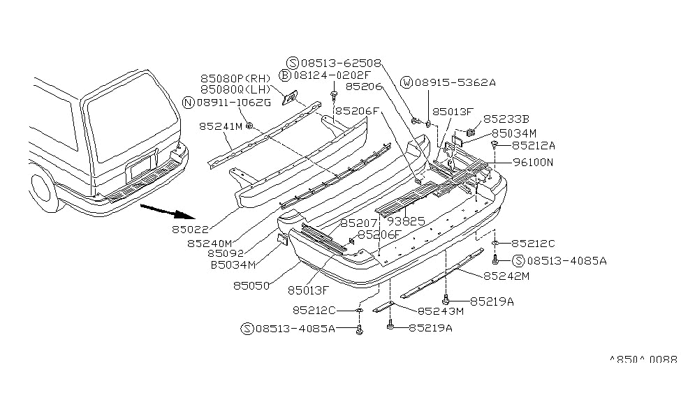 Nissan 85132-17C00 Step Assembly-Center LH