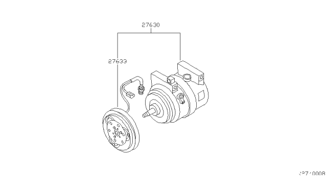 2010 Nissan Quest Clutch-Assembly Diagram for 92660-5Z01A
