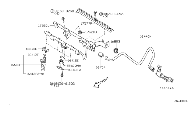 2010 Nissan Quest Connector Diagram for 17530-CA000
