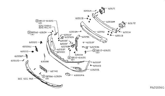 2014 Nissan Pathfinder Screw Diagram for 63849-3KA0A