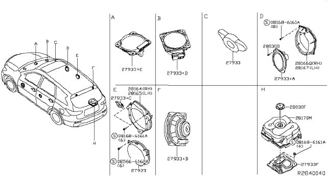 2014 Nissan Pathfinder Speaker Diagram
