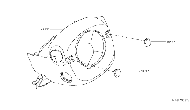 2014 Nissan Pathfinder Mask-Steering Column Diagram for 48486-3KA1B