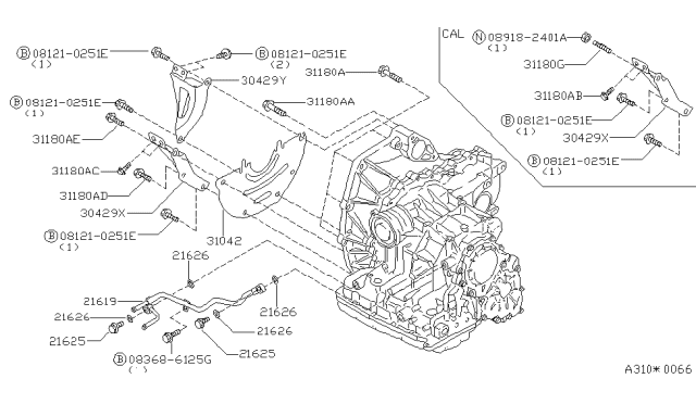 2003 Nissan Quest Cover-Dust Diagram for 30422-7B000