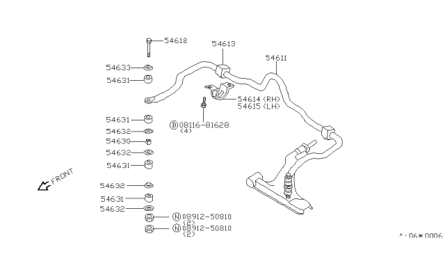 1984 Nissan Sentra Nut-Self Lock Diagram for 08912-50810