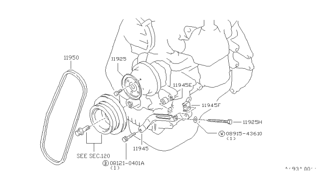 1983 Nissan Sentra Power Steering Pump Mounting Diagram