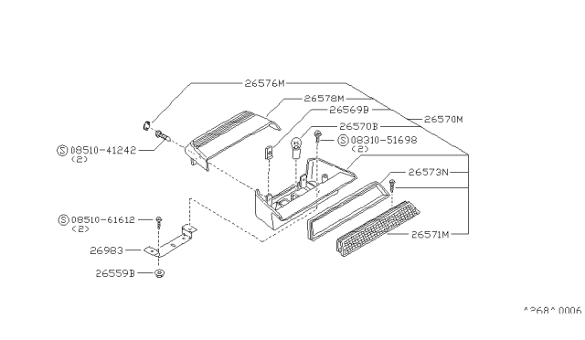 1985 Nissan Sentra Lamp-Stop Diagram for 26590-36A03