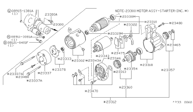 1988 Nissan Stanza Starter Motor Diagram 2
