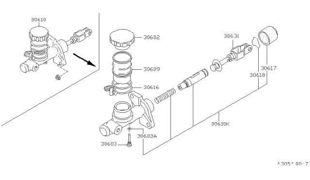 1990 Nissan Stanza Clutch Master Cylinder Diagram