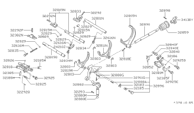 1990 Nissan Stanza Transmission Shift Control Diagram