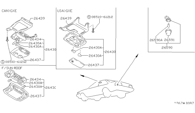1991 Nissan Stanza Lamps (Others) Diagram