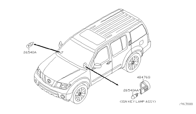 2009 Nissan Pathfinder Lamps (Others) Diagram 1
