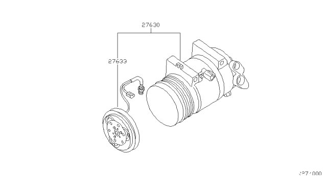 2007 Nissan Pathfinder Clutch Assy-Compressor Diagram for 92660-EA20A