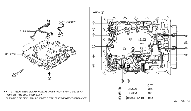 2005 Nissan Pathfinder Control Valve (ATM) Diagram 1