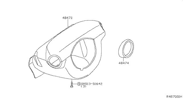 2011 Nissan Pathfinder Steering Column Shell Cover Diagram
