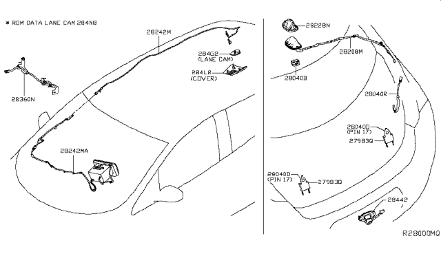 2018 Nissan Leaf Audio & Visual Diagram 1