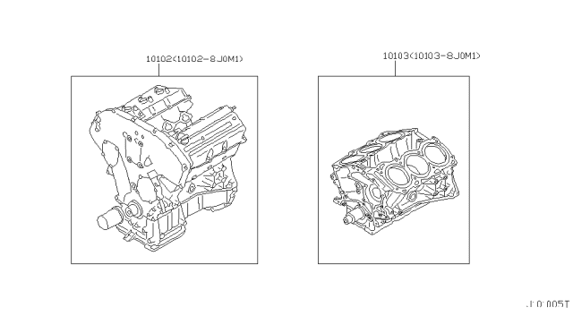 2003 Nissan Altima Bare & Short Engine Diagram 2