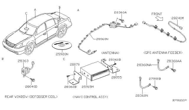 2006 Nissan Altima Audio & Visual Diagram 1