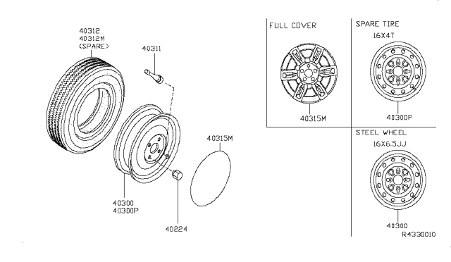 2004 Nissan Altima Road Wheel & Tire Diagram 4